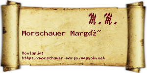 Morschauer Margó névjegykártya